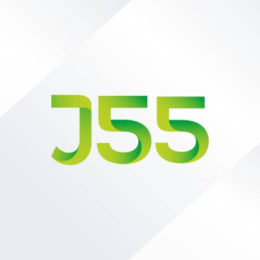 J55 mektup ve sayı logo simge