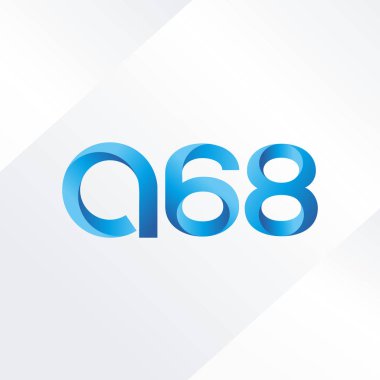 A68 mektup ve sayı logo simge