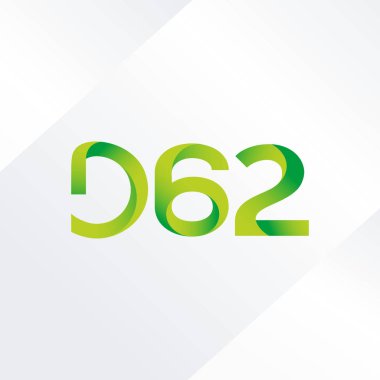 D62 mektup ve sayı logo simge