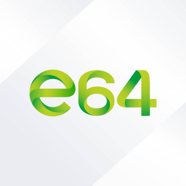 E64 mektup ve sayı logo simge