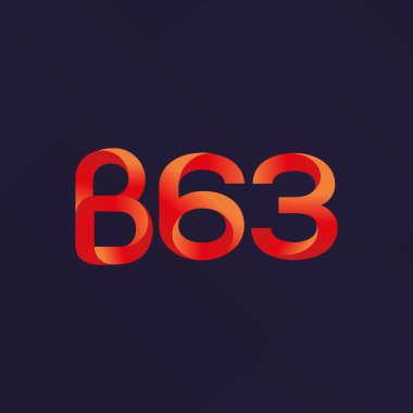 B63 mektup ve sayı logo simge