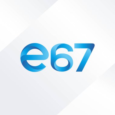 E67 mektup ve sayı logo simge