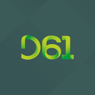 D61 mektup ve sayı logo simge