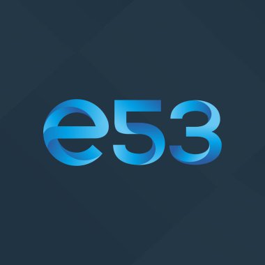 E53 mektup ve sayı logo simge
