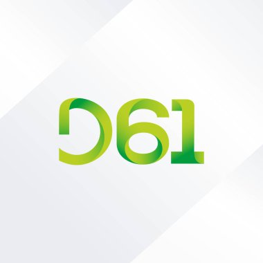D61 mektup ve sayı logo simge
