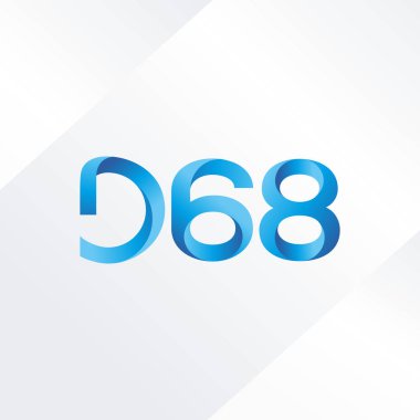 D68 mektup ve sayı logo simge
