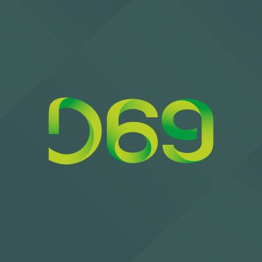 D69 mektup ve sayı logo simge