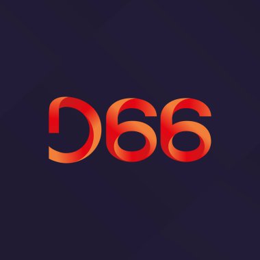 D66 mektup ve sayı logo simge