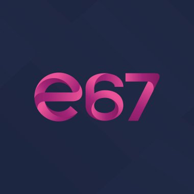 E67 mektup ve sayı logo simge