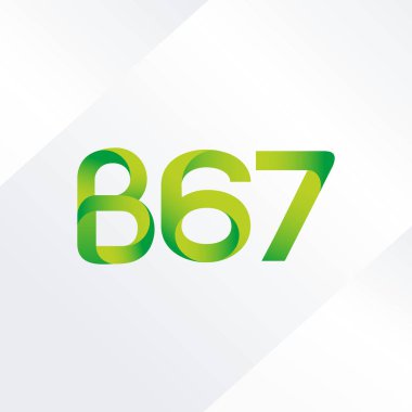 B67 mektup ve sayı logo simge