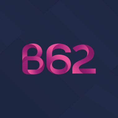 B62 mektup ve sayı logo simge