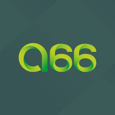 A66 mektup ve sayı logo simge