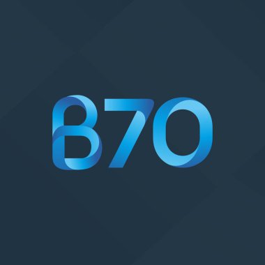 B70 mektup ve sayı logo simge