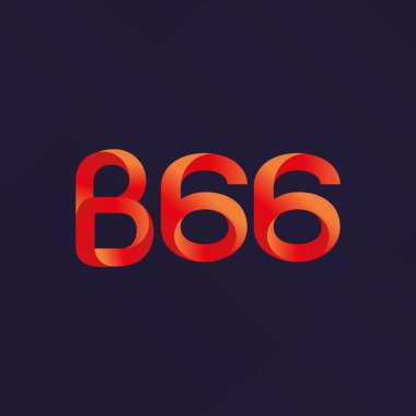 B66 mektup ve sayı logo simge