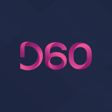 D60 mektup ve sayı logo simge