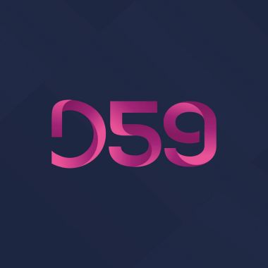 D59 mektup ve sayı logo simge