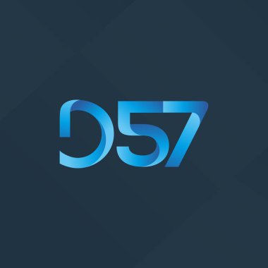 D57 mektup ve sayı logo simge