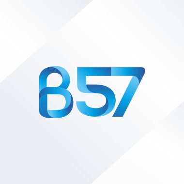 B57 mektup ve sayı logo simge