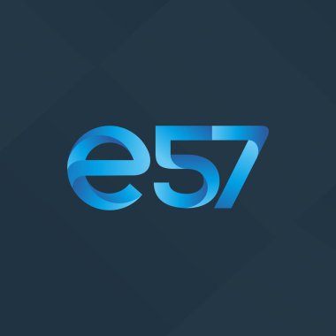 E57 mektup ve sayı logo simge