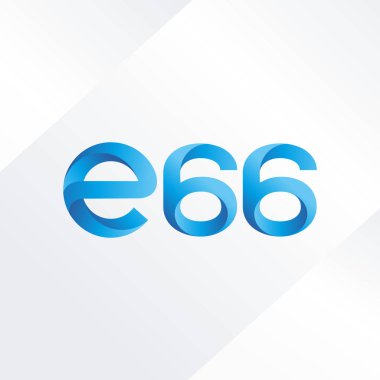 E66 mektup ve sayı logo simge