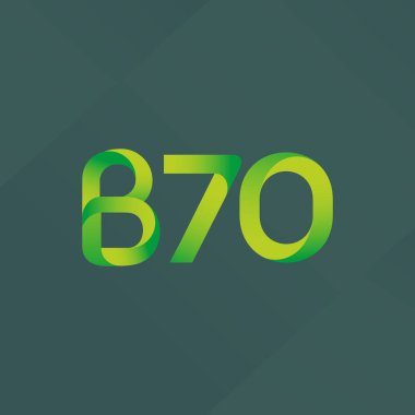 B70 mektup ve sayı logo simge