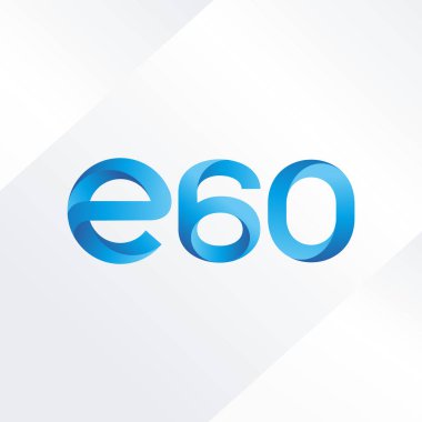 E60 mektup ve sayı logo simge
