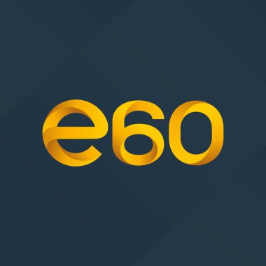 E60 mektup ve sayı logo simge