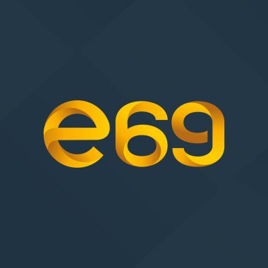 E69 mektup ve sayı logo simge