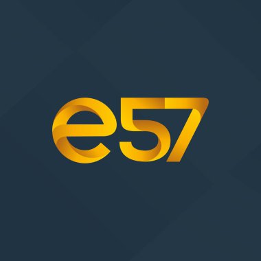 E57 mektup ve sayı logo simge