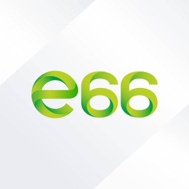 E66 mektup ve sayı logo simge