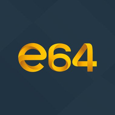 E64 mektup ve sayı logo simge