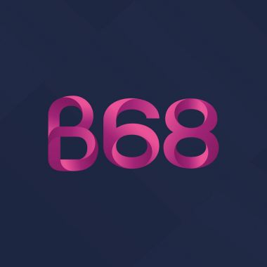 B68 mektup ve sayı logo simge
