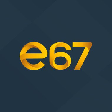 E67 mektup ve sayı logo simge