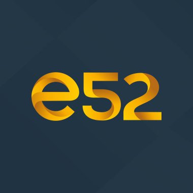 E52 mektup ve sayı logo simge