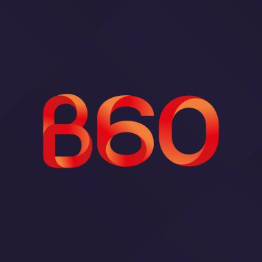 B60 mektup ve sayı logo simge