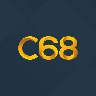 C68 mektup ve sayı logo simge