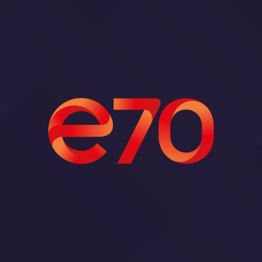 E70 mektup ve sayı logo simge