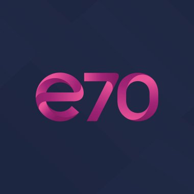 E70 mektup ve sayı logo simge