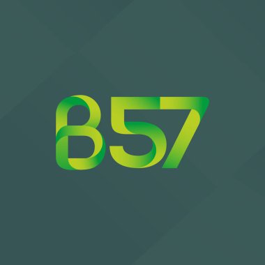 B57 mektup ve sayı logo simge