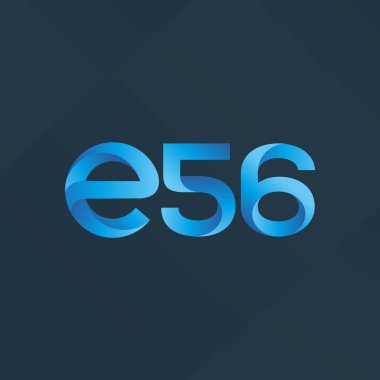 E56 mektup ve sayı logo simge