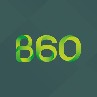 B60 mektup ve sayı logo simge