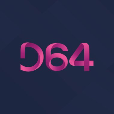 D64 mektup ve sayı logo simge