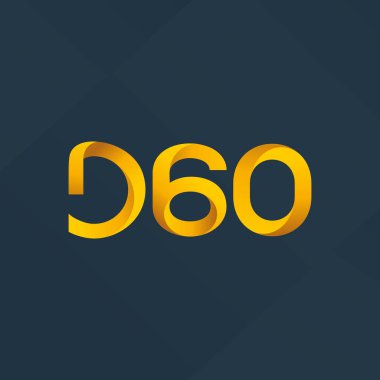 D60 mektup ve sayı logo simge