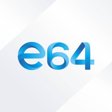 E64 mektup ve sayı logo simge