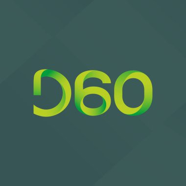 D60 mektup ve sayı logo simge