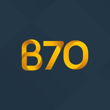 B70 mektup ve sayı logo simge