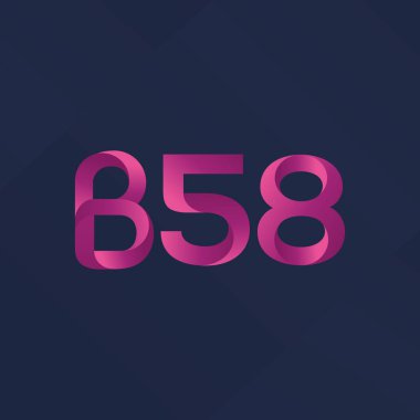 B58 mektup ve sayı logo simge