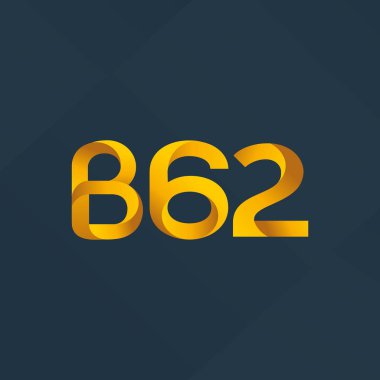 B62 mektup ve sayı logo simge