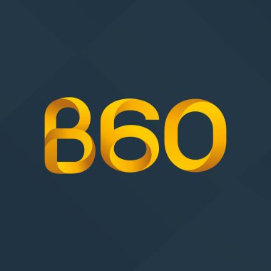 B60 mektup ve sayı logo simge