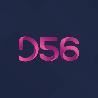D56 mektup ve sayı logo simge